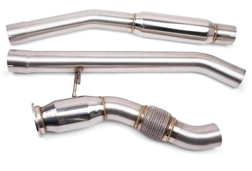 VRSF VRSF Down Pipe & Mid Pipe Combo Upgrade for 2008 – 2013 BMW X5D & X6D E70/E71 M57 — Racing (Catless)