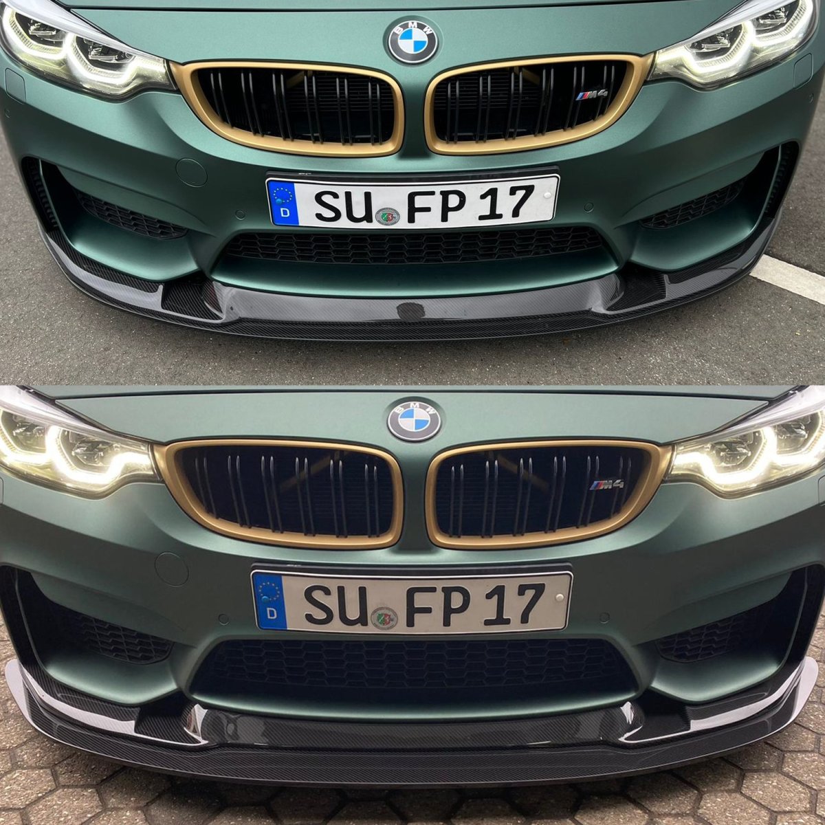 ALPHA-N Carbon Spoiler przedni Alpha-GP z Chłodzenie hamulców powietrzem i verstellbarem Splitter do M3 F80, F82, F83