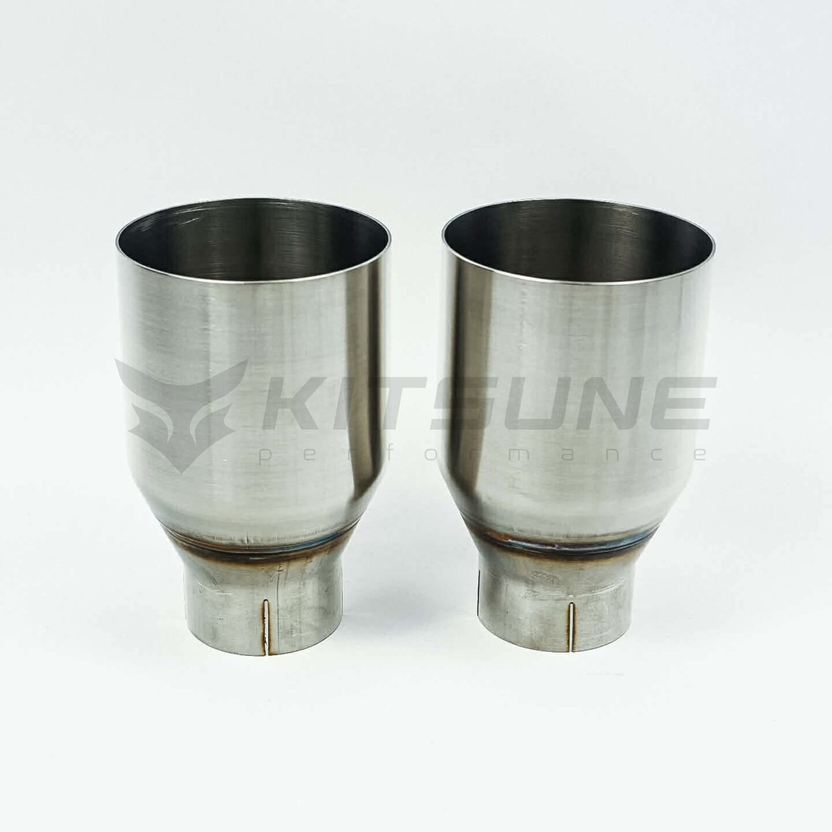 Single exhaust tip – straight – brushed stainless steel (1 pc.)