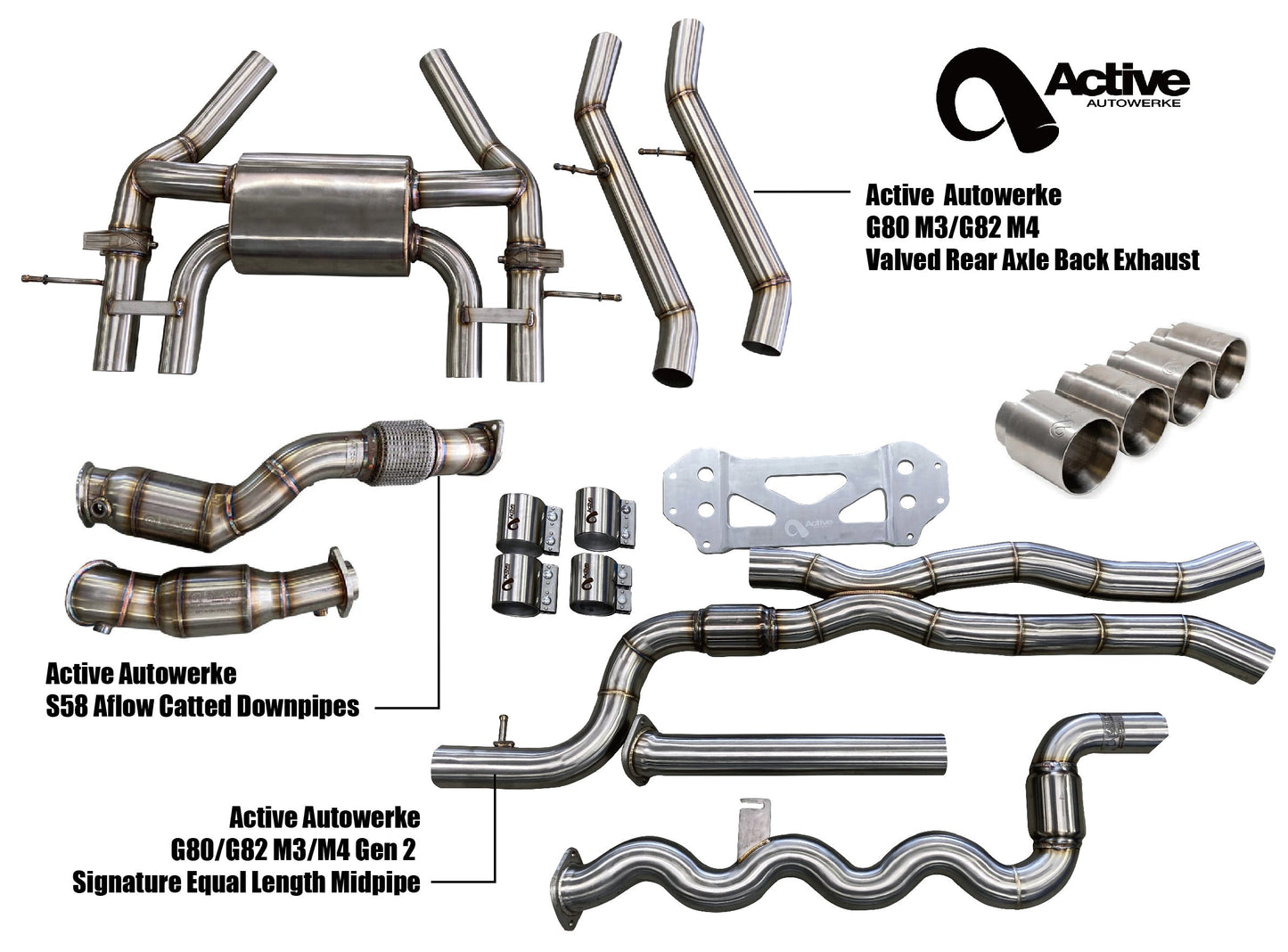 Zestaw wydechowy Active Autowerke BMW G80 M3 (AFlow)
