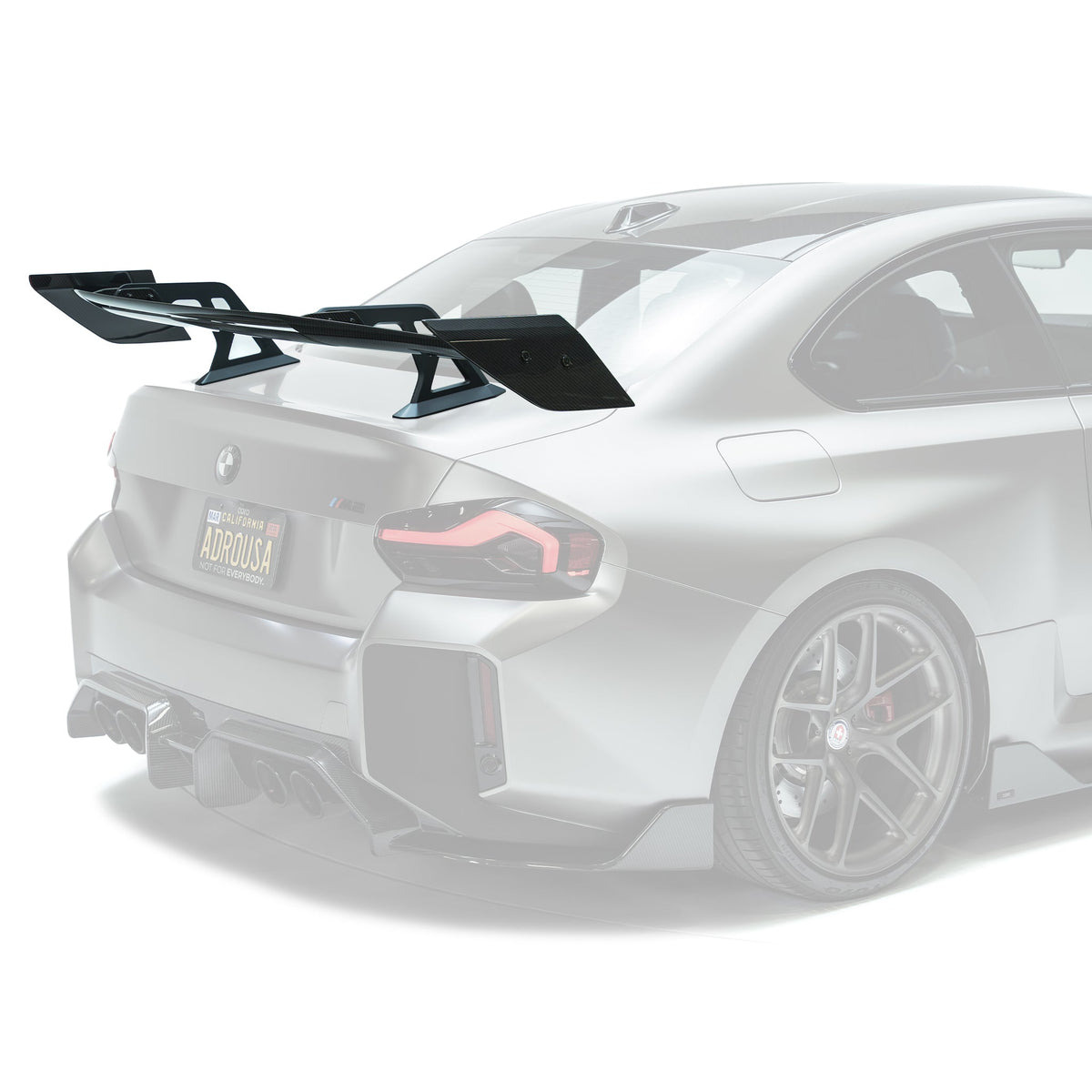 BMW G87 M2 – skrzydło Swan Neck AT-R3 z płaskimi końcówkami carbon pre-preg ADRO