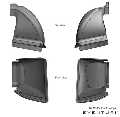 Eventuri Intake System with Sealed Air Ducts BMW M3 F80, M4 F82/83 - EVE-F8XMV2-CF-INT