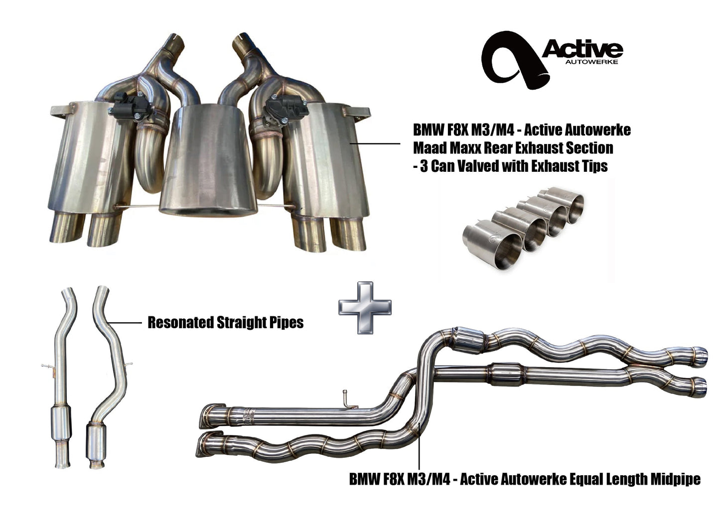 Zestaw wydechowy Active Autowerke BMW F80 M3 (Resonated)