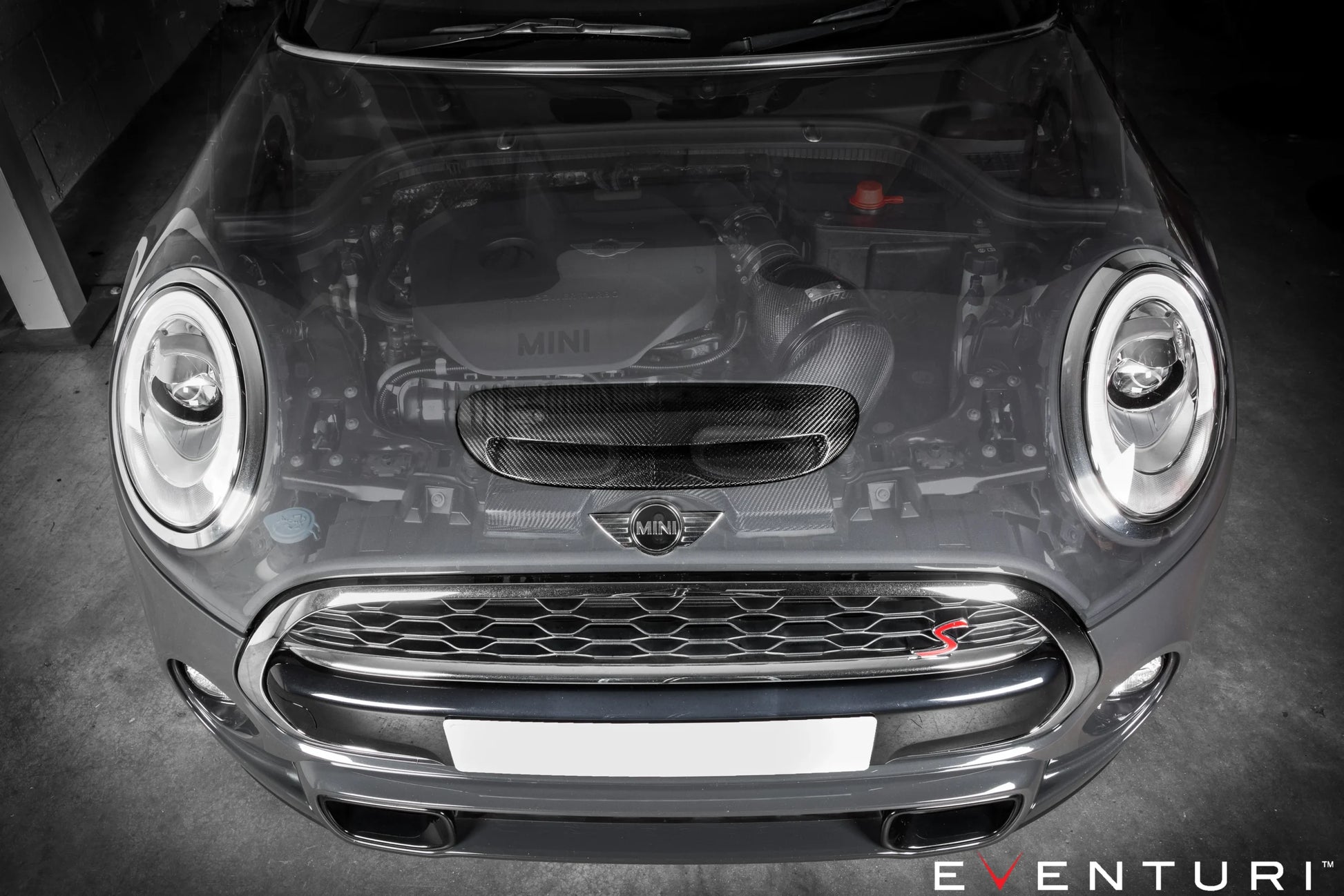 Eventuri Układ dolotowy MINI Cooper S / JCW (LCI) – wersja plastikowa z karbonowym scoopem – EVE-F56-LCI-PL-INT - zdjęcie 6