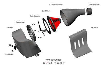 Eventuri Intake System Audi RS4, RS5 B9 - EVE-B9RS5-CF-INT
