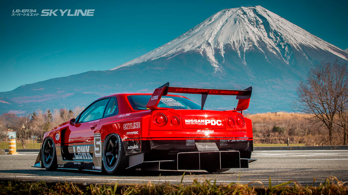 Nissan Skyline R34 (ER34) – bodykit widebody LB-Super Silhouette Liberty Walk – zdjęcie 3