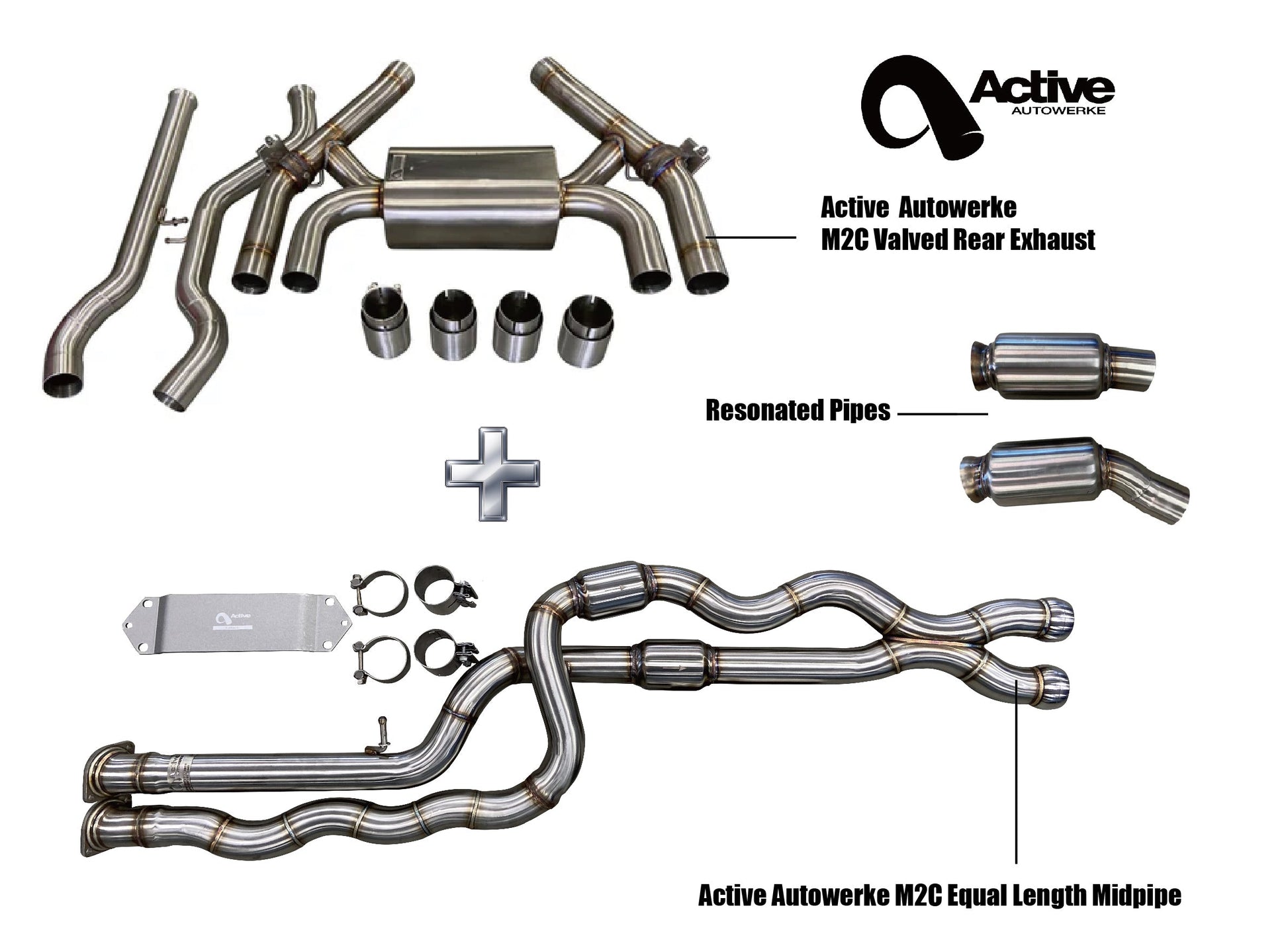 Zestaw wydechowy Active Autowerke BMW F87 M2 Competition (Resonated)
