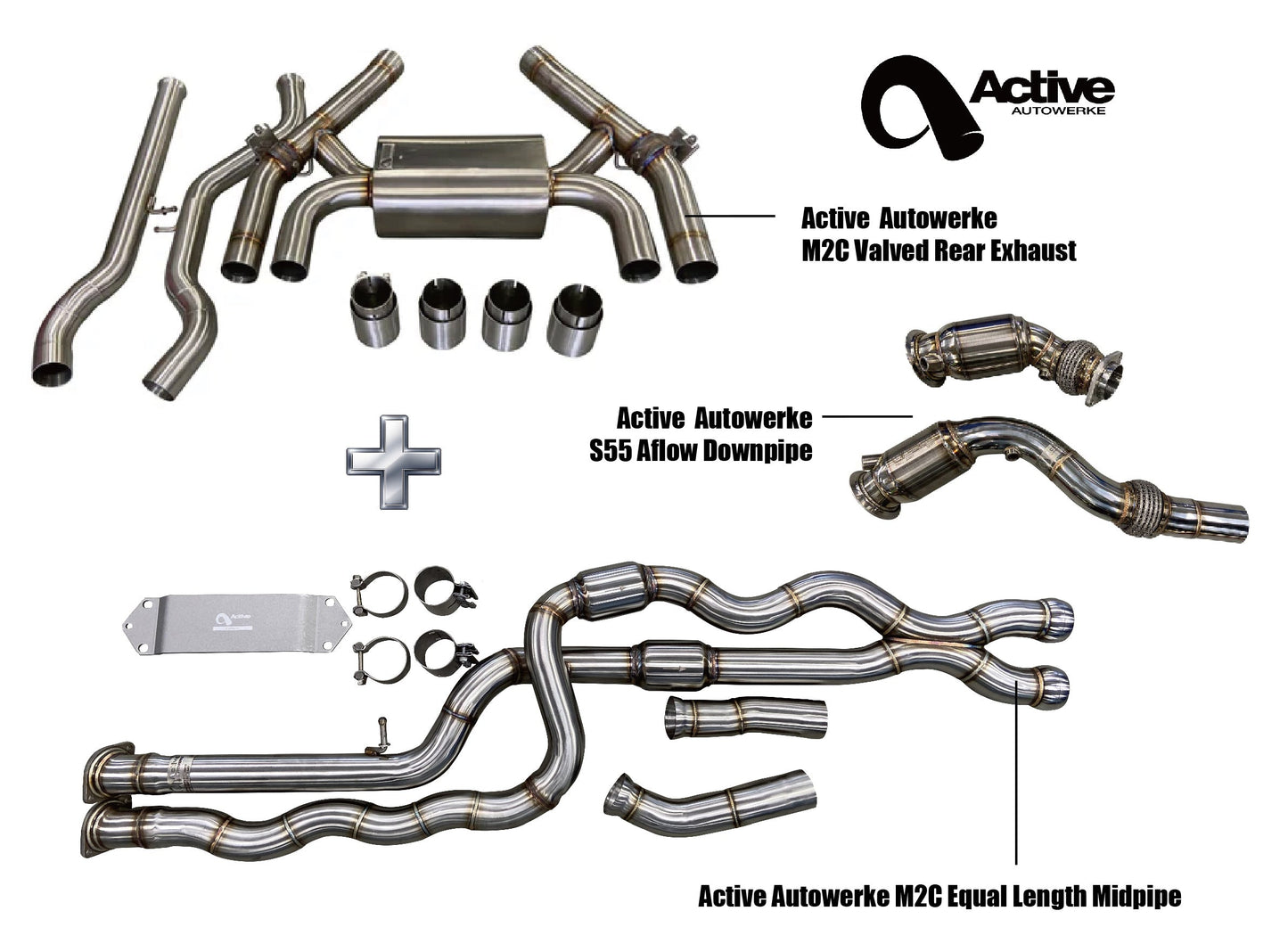 Zestaw wydechowy Active Autowerke BMW F87 M2 Competition (AFlow)