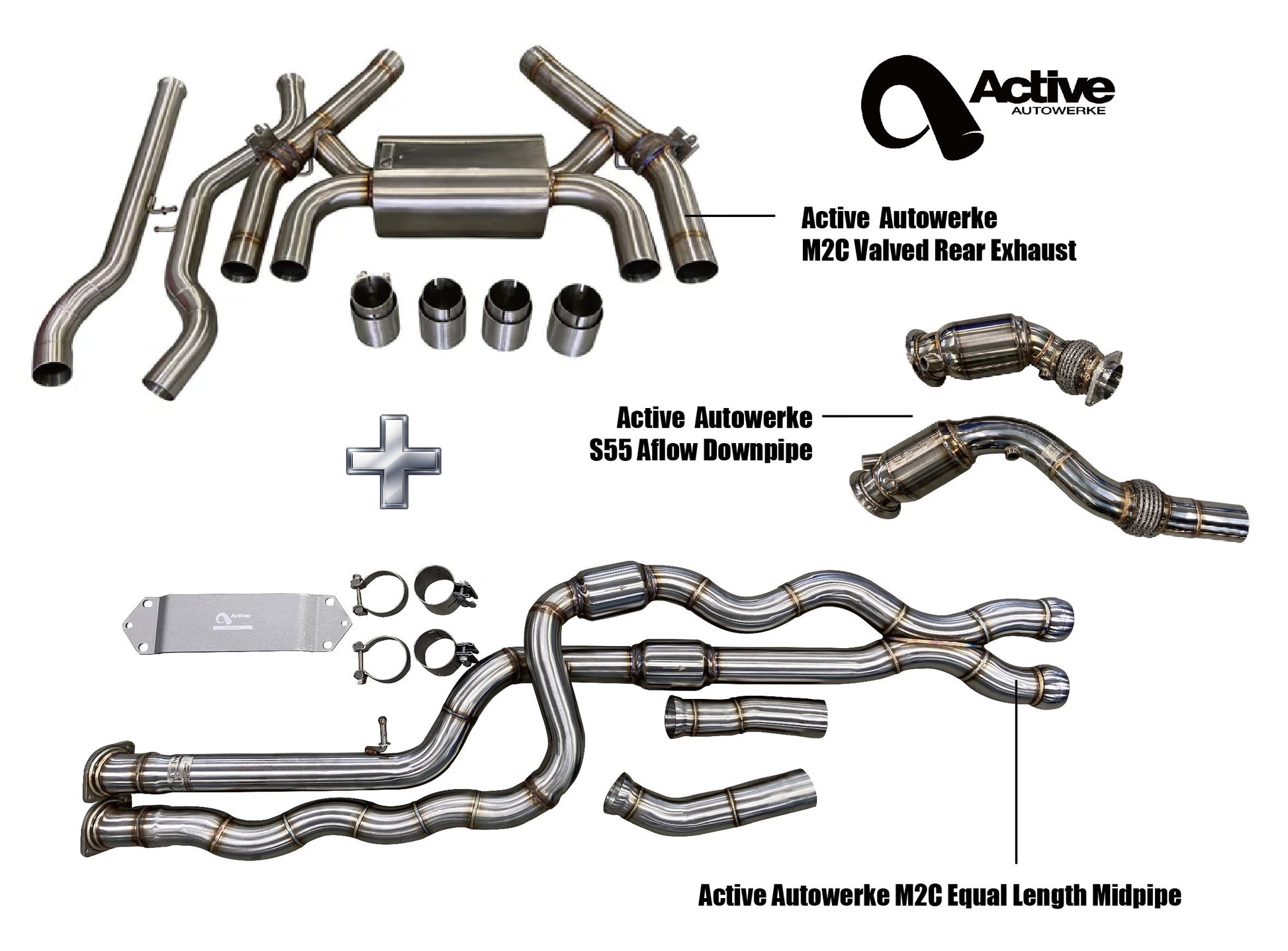 Zestaw wydechowy Active Autowerke BMW F87 M2 Competition (AFlow)
