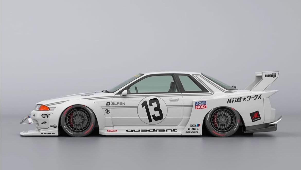 Nissan Skyline R32 – bodykit widebody LB-Kaido WORKS pod seryjną maskę FRP Liberty Walk – zdjęcie 2