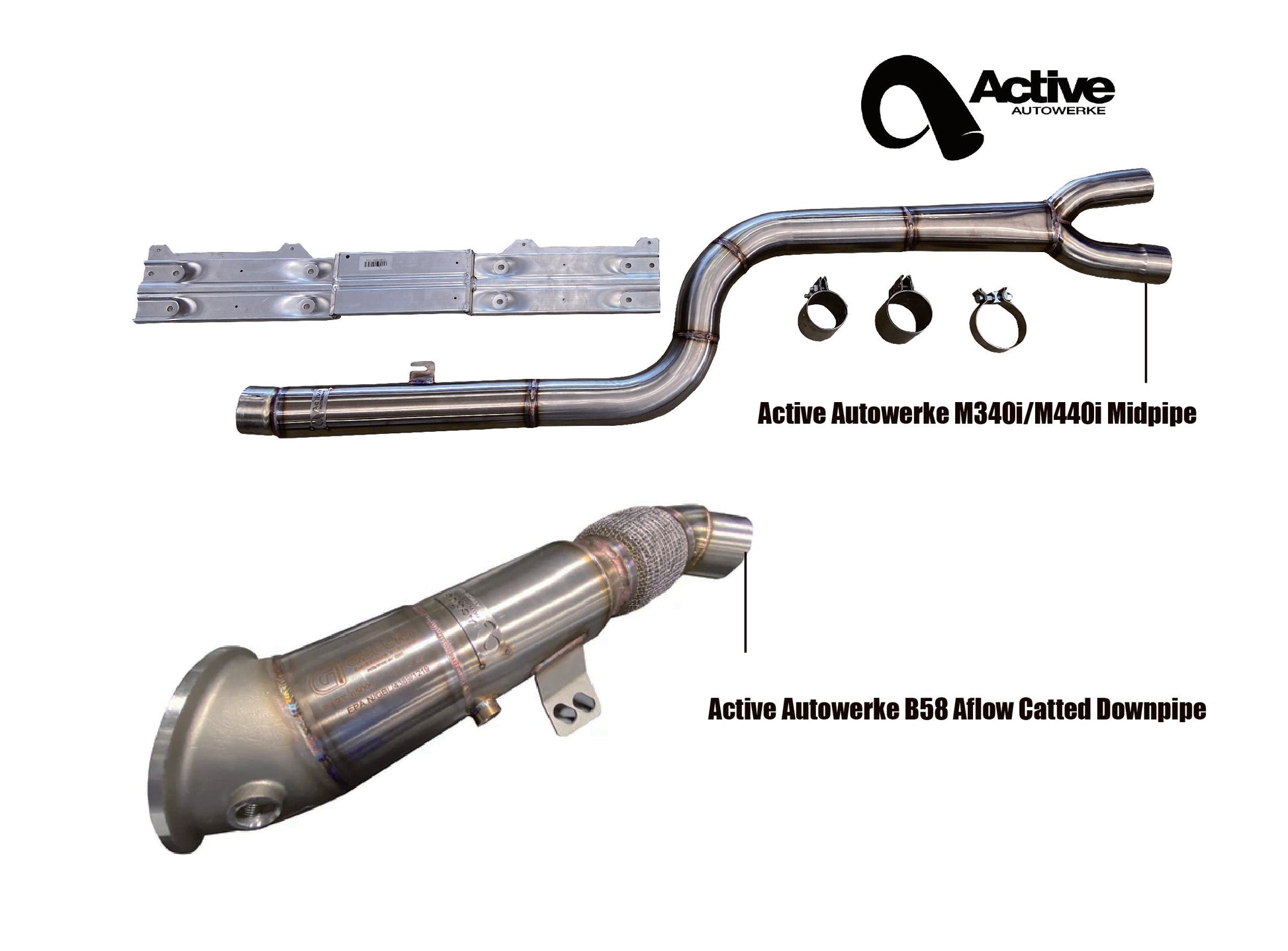 Downpipe Active Autowerke BMW M340i (AFlow Midpipe Bundle)