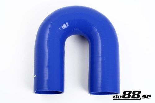 Wąż silikonowy kolanko do88 Niebieski B180G108