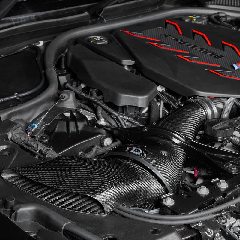 Eventuri BMW M5 G90/G99 S68 carbon intake - zbliżenie na filtr