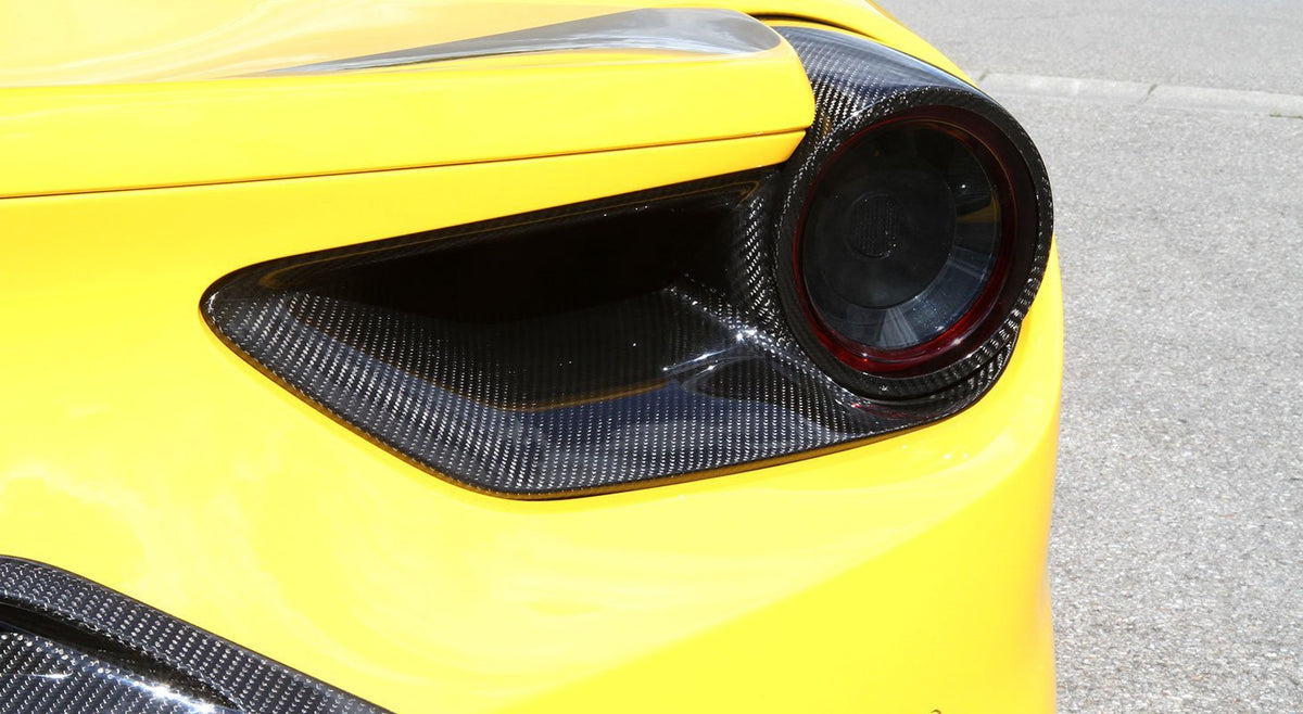 NOVITEC Komplet bocznych tylnych wylotów powietrza carbon – Ferrari 488 – zdjęcie 2