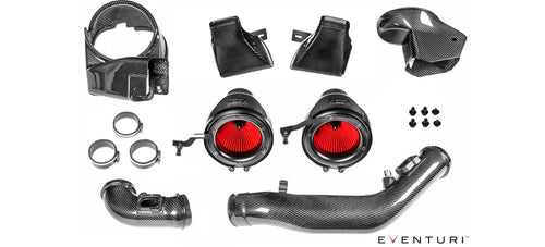 Eventuri Układ dolotowy z uszczelnionymi kanałami powietrza BMW M3 F80, M4 F82/83 - EVE-F8XMV2-CF-INT