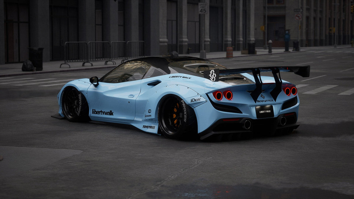 Ferrari F8 Tributo – bodykit widebody LB-WORKS V1 carbon Liberty Walk – zdjęcie 1