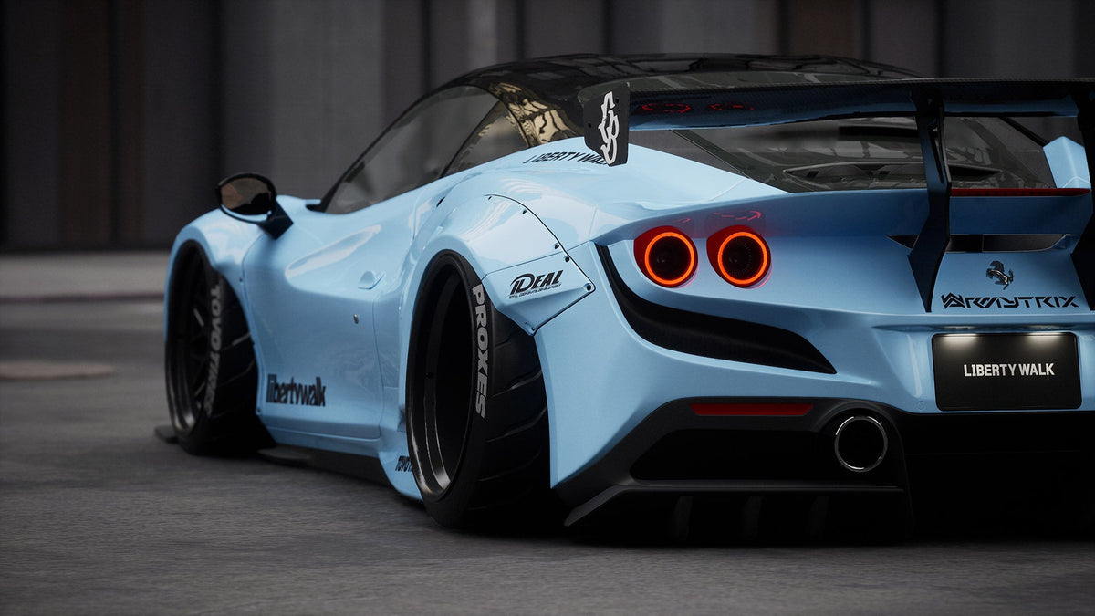 Ferrari F8 Tributo – bodykit widebody LB-WORKS V1 carbon Liberty Walk – zdjęcie 4