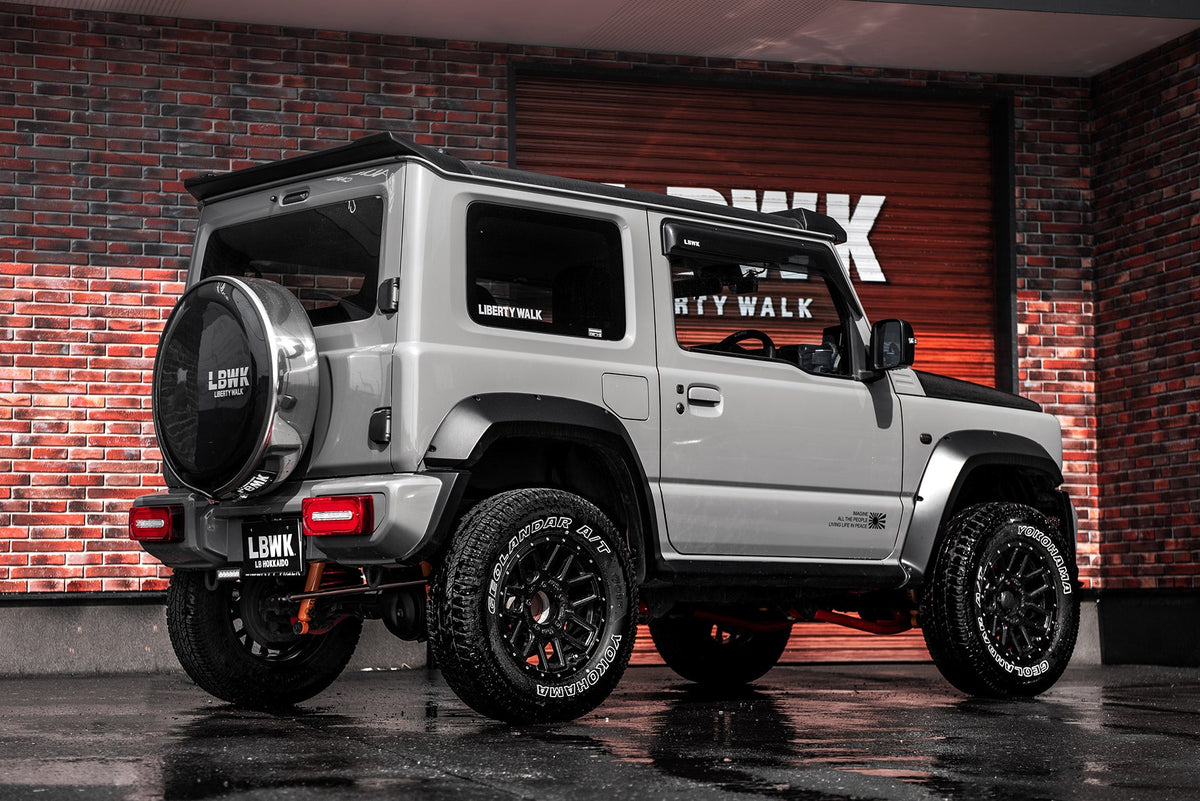 Suzuki Jimny (JB64/JB74) – bodykit widebody LB-Nation Type 2 Premium maska carbon FRP + carbon Liberty Walk – zdjęcie 10