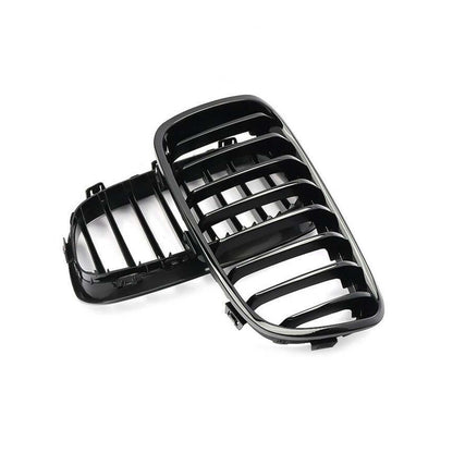 MHC Black BMW F20 & F21 1 Series Pre-LCI Gloss Black Single Slat Front Grilles