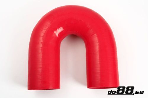 Wąż silikonowy kolanko do88 Czerwony RB180G102