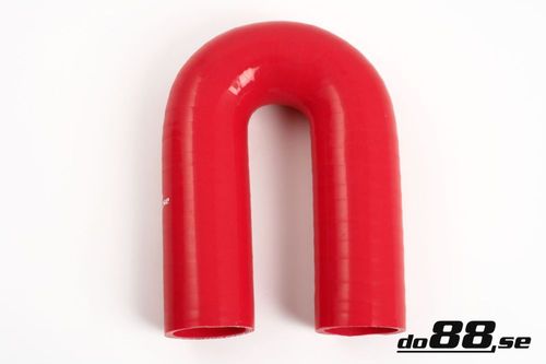 Wąż silikonowy kolanko do88 Czerwony RB180G32