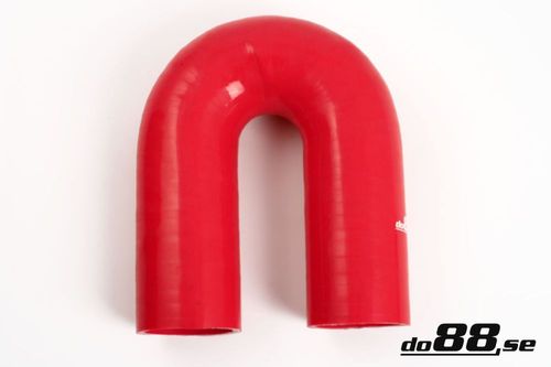 Wąż silikonowy kolanko do88 Czerwony RB180G51