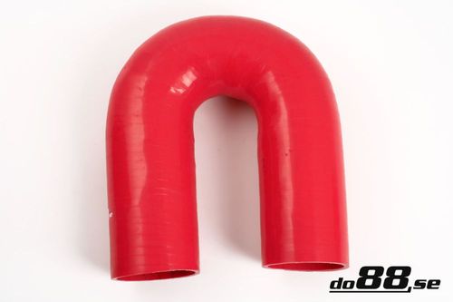 Wąż silikonowy kolanko do88 Czerwony RB180G70
