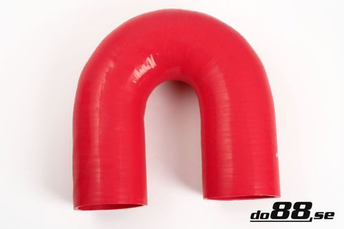 Wąż silikonowy kolanko do88 Czerwony RB180G89