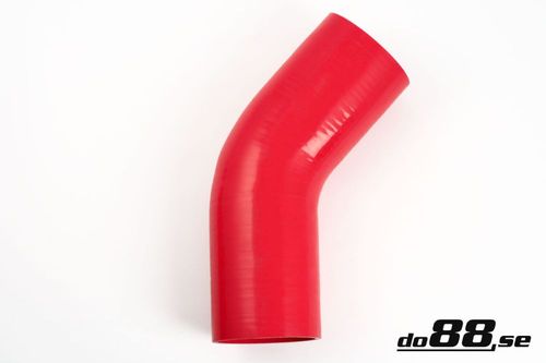 Wąż silikonowy kolanko do88 Czerwony RB45G102