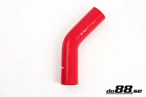 Wąż silikonowy kolanko do88 Czerwony RB45G32