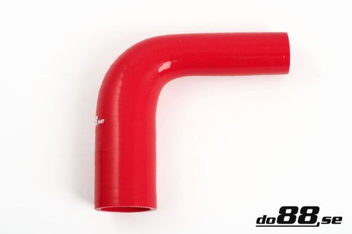 Wąż silikonowy kolanko redukcyjne do88 Czerwony RBR90G32-45