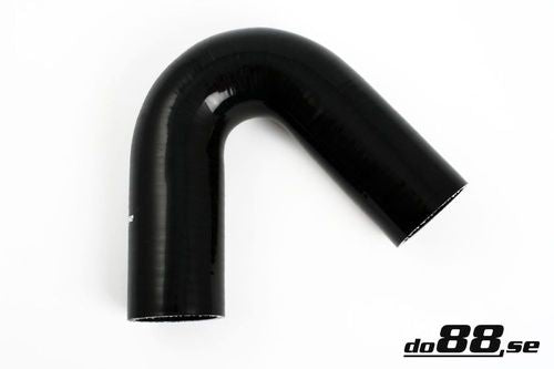 Wąż silikonowy kolanko do88 Czarny SB135G45