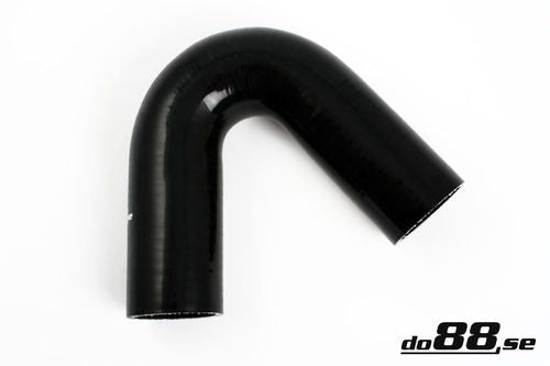 Wąż silikonowy kolanko do88 Czarny SB135G48