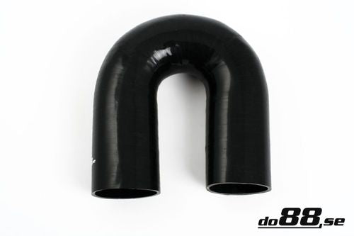 Wąż silikonowy kolanko do88 Czarny SB180G108