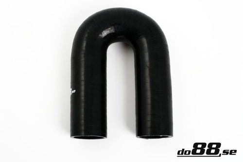 Wąż silikonowy kolanko do88 Czarny SB180G54