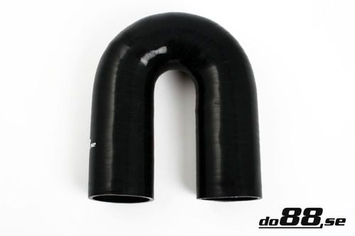 Wąż silikonowy kolanko do88 Czarny SB180G60