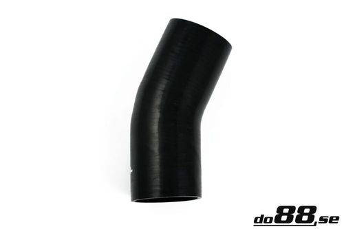 Wąż silikonowy kolanko do88 Czarny SB25G102