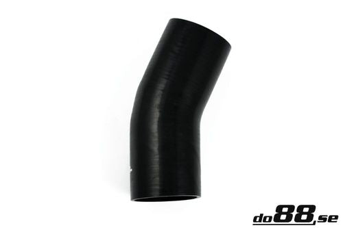 Wąż silikonowy kolanko do88 Czarny SB25G108