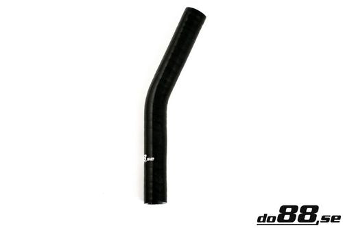 Wąż silikonowy kolanko do88 Czarny SB25G9.5