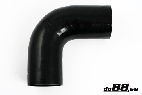 Wąż silikonowy kolanko do88 Czarny SB90G102