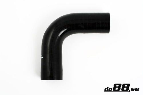 Wąż silikonowy kolanko do88 Czarny SB90G38