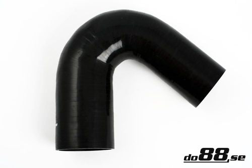 Wąż silikonowy kolanko redukcyjne do88 Czarny SBR135G70-80