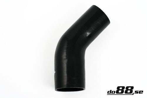 Wąż silikonowy kolanko redukcyjne do88 Czarny SBR45G70-76