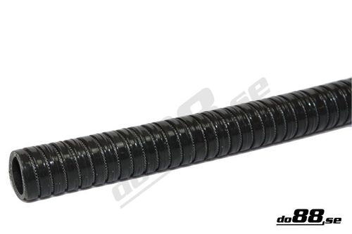 Wąż silikonowy elastyczny (rowkowany) do88 Czarny SF30