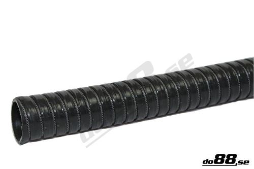 Wąż silikonowy elastyczny (rowkowany) do88 Czarny SF38