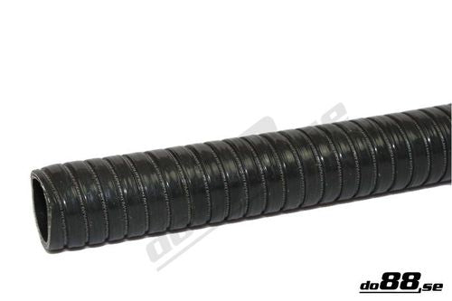 Wąż silikonowy elastyczny (rowkowany) do88 Czarny SF41
