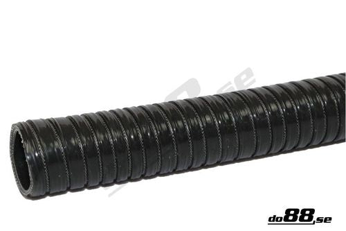 Wąż silikonowy elastyczny (rowkowany) do88 Czarny SF60