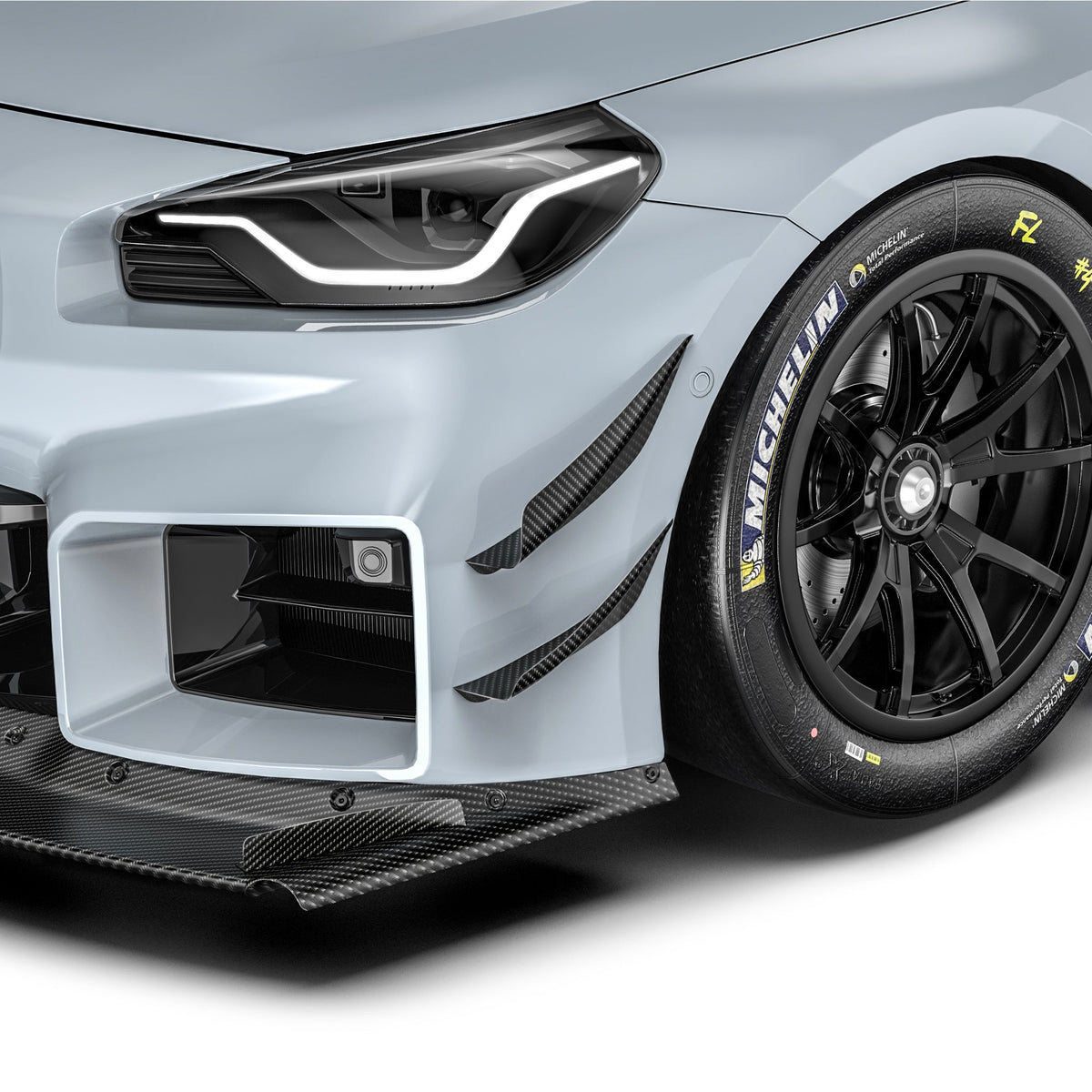 BMW G87 M2 – lotki zderzaka przedniego ARD Race carbon pre-preg ADRO