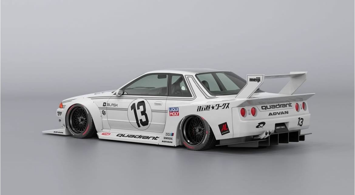 Nissan Skyline R32 – bodykit widebody LB-Kaido WORKS pod seryjną maskę FRP Liberty Walk – zdjęcie 3
