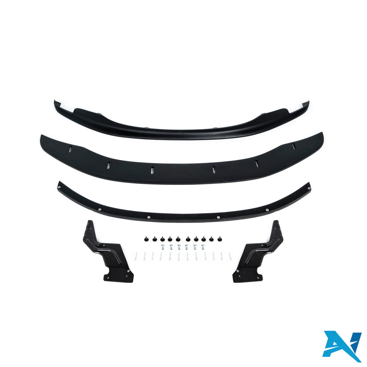 ALPHA-N Carbon Spoiler przedni czarny mat z verstellbarem Splitter do M3 e92 i M3 e90